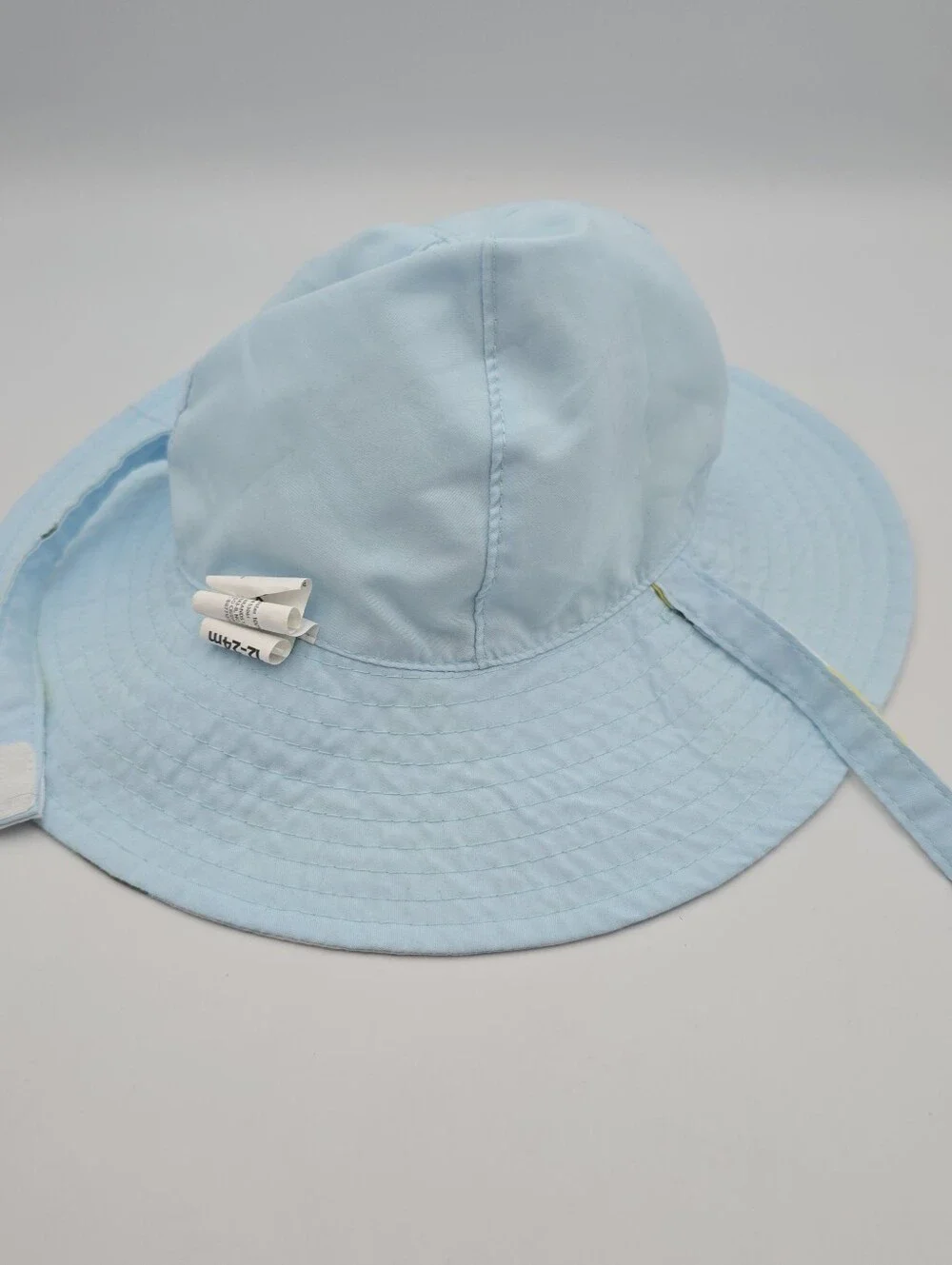 Carter's Baby Reversible Lemon Gingham Sun Hat UPF 50+ 12-24 M